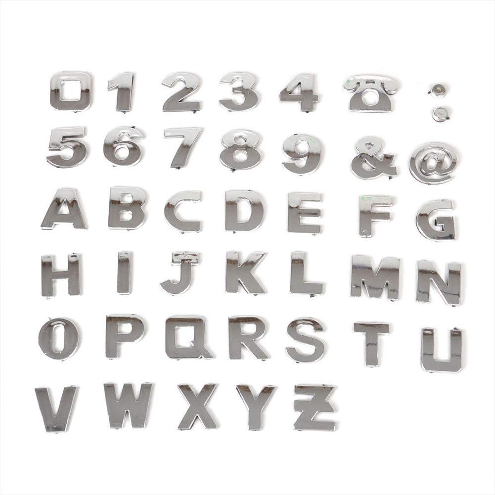 Bostar 40 Stücke 3D Metall Auto Aufkleber DIY 26 Alphabet Buchstabe Chrom Silber Nummer Symbol Abzeichen Aufkleber Auto Motorrad Dekoration Bostar 40 Stücke 3D Metall Auto Aufkleber DIY 26 Alphabet Buchstabe Chrom Silber Nummer Symbol Abzeichen Aufkleber Auto Motorrad Dekoration von Bostar