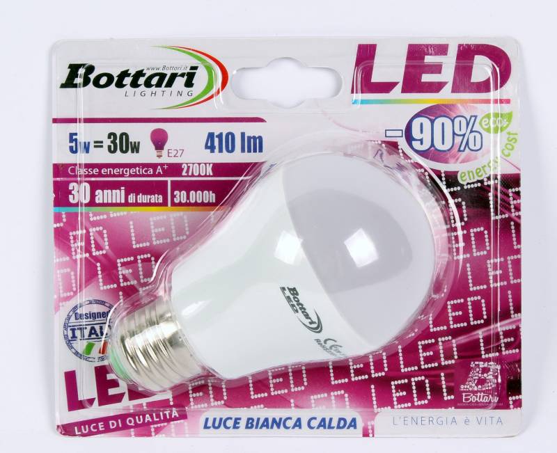 Bottari Lighting 97401.-Haus LED, Form Tropfen geschliffen, Sockel E27, Leistung 5 W, Set von 1 von Bottari
