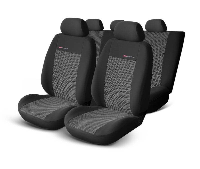 Bottari 10423 Sitzbezüge Luxus Elegance, 9 Teile aus Jacquard, Schwarz/Grau von Bottari
