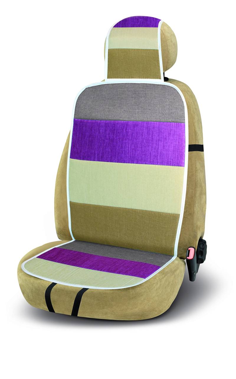 Bottari 12314 12314: Auto-Sitzbezug Honolulu aus Leinen und Baumwolle. Farbe Grau, lila und braun von Bottari