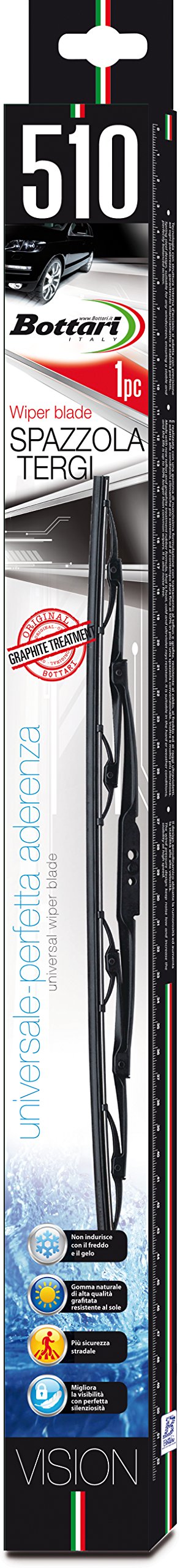 Bottari 19017 Bürste tergi, Einzelbild, Metallrahmen, Länge 510 mm, Set von 1 Bottari 19017 Bürste tergi, Einzelbild, Metallrahmen, Länge 510 mm, Set von 1 von Bottari
