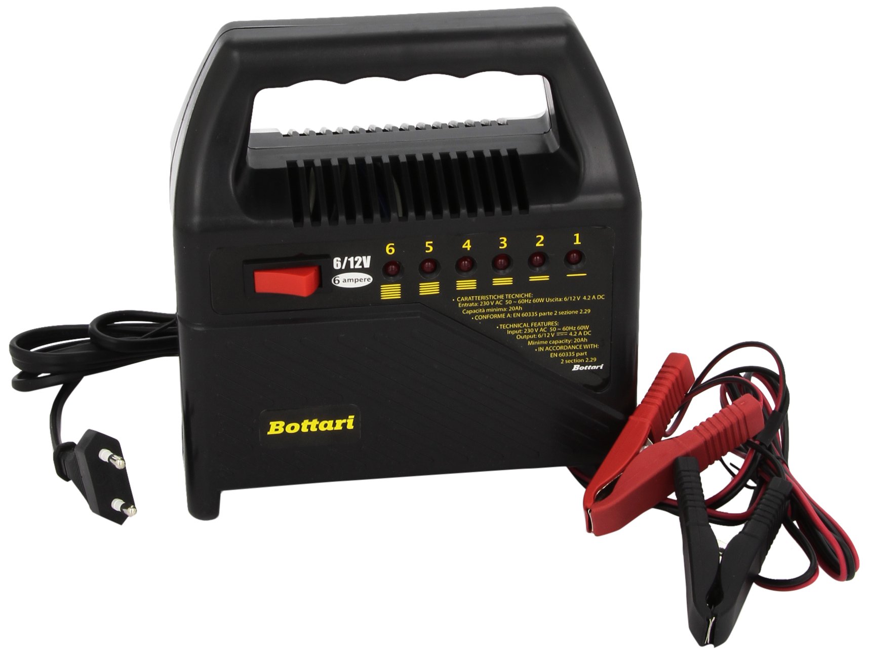 Bottari 28106 Zugelassener Batterieladegerät, 6 Ampere, Gemäß EN 60335-2-29 Bottari 28106 Zugelassener Batterieladegerät, 6 Ampere, Gemäß EN 60335-2-29 von Bottari