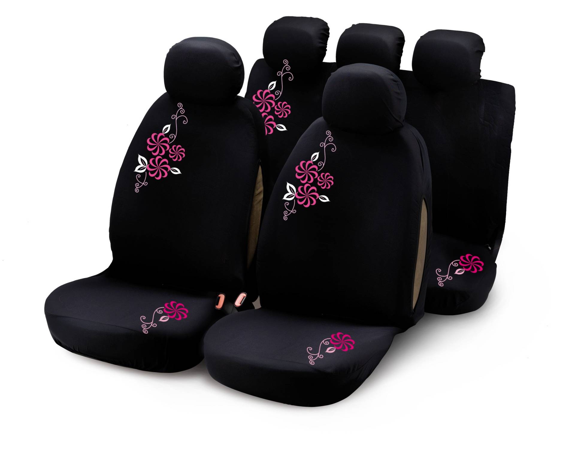 Bottari 29010 Sitzbezüge My Flower Swivel mit pinken Blumen, 9 Teile, Schwarz Bottari 29010 Sitzbezüge My Flower Swivel mit pinken Blumen, 9 Teile, Schwarz von Bottari