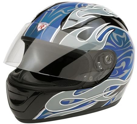 Bottari Motorradhelm Extreme, Integralhelm, Rubber Black/Blue, Größe L von Bottari