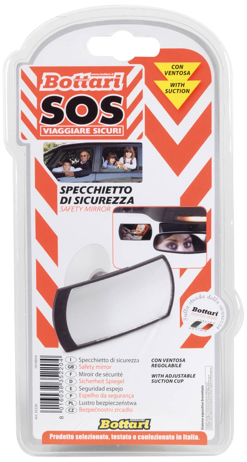 Bottari S.O.S. 35220 Rücksitzspiegel für Babys mit Saugnapf Bottari S.O.S. 35220 Rücksitzspiegel für Babys mit Saugnapf von Bottari