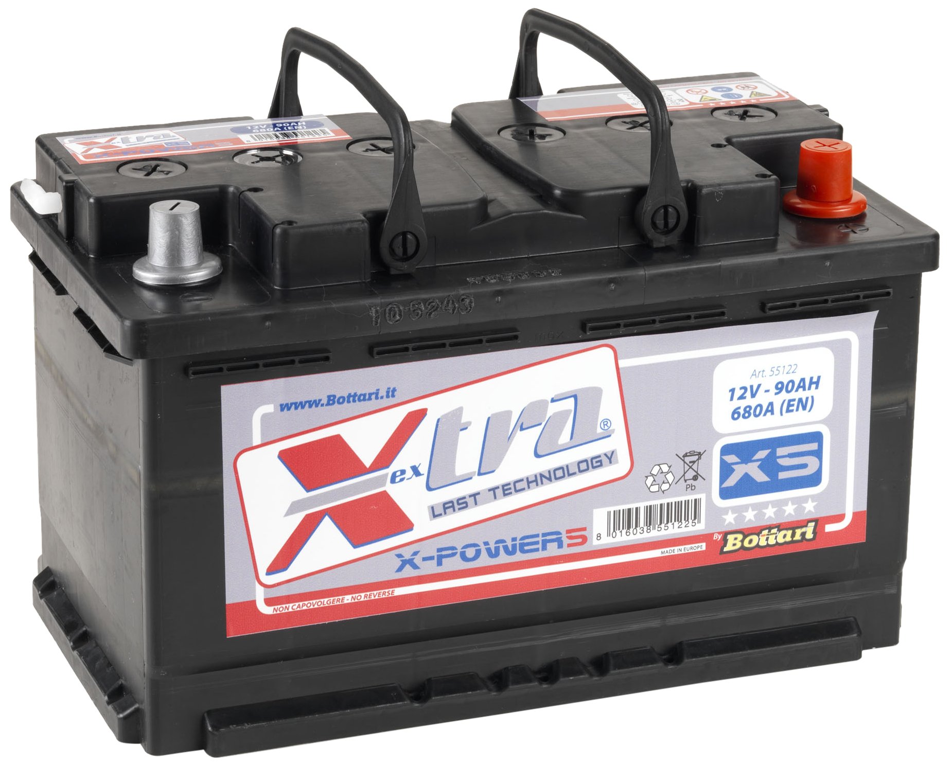X-Tra 55122 Bottari 55122: Autobatterie 12V 90 AH X-Tra 55122 Bottari 55122: Autobatterie 12V 90 AH von Bottari