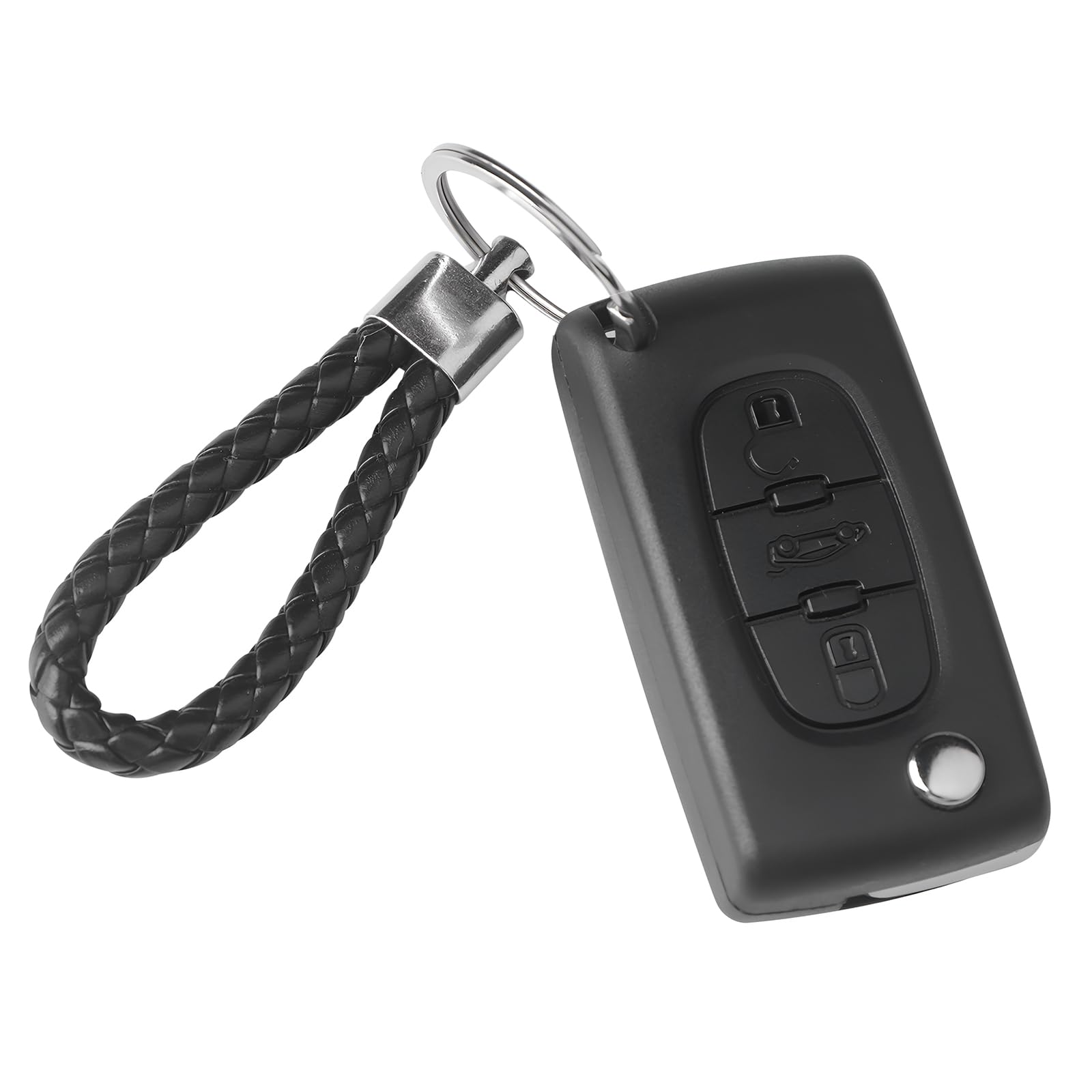BouGPeng 3 Tasten Schlüssel Gehäuse Kompatibel mit Peugeot 407/407 SW CE0536 308 307 207 SW 607 Citroen C4 C5 C6 C8 Autoschlüssel Fernbedienung Funkschlüssel Auto Schlüsselgehäuse von BouGPeng