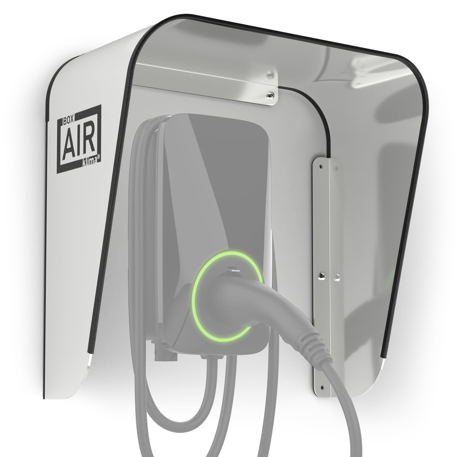 Box Air Klima BAK Wallbox Wetterschutz | Wallbox Standfuß für Elektroauto-Ladestation aus Aluminiumverbundwerkstoff | Abdeckung Regenschutz, Sonnen- und UV-Schutz von Box Air Klima