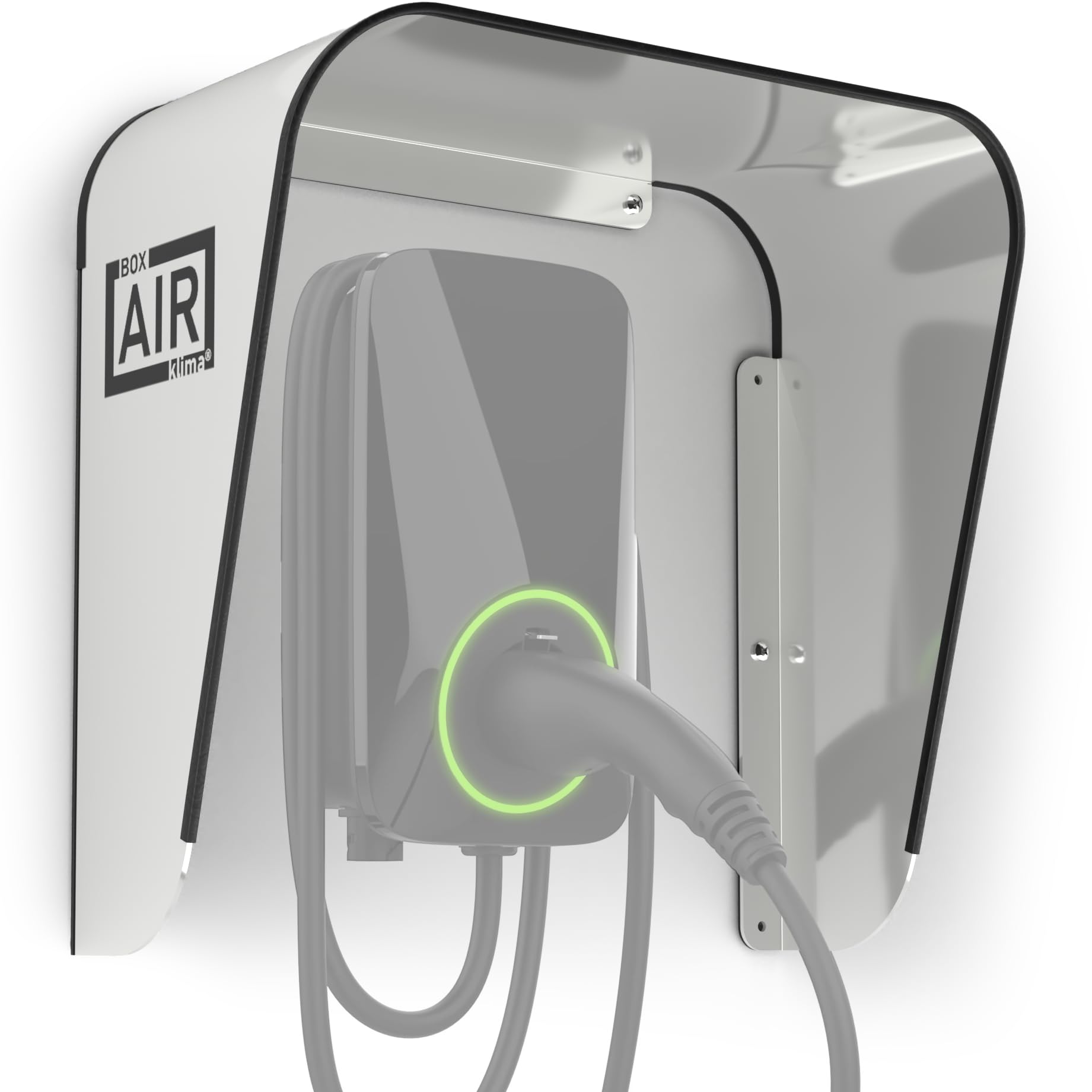 Box Air Klima Wallbox Wetterschutz - Schutzdach für e-Auto - Regenschutz UV-Schutz - Robuste Wallbox Abdeckung - Aluminium-Verbundmaterial, Wetterfest Zubehör Ladesäule Box Air Klima Wallbox Wetterschutz - Schutzdach für e-Auto - Regenschutz UV-Schutz - Robuste Wallbox Abdeckung - Aluminium-Verbundmaterial, Wetterfest Zubehör Ladesäule von Box Air Klima