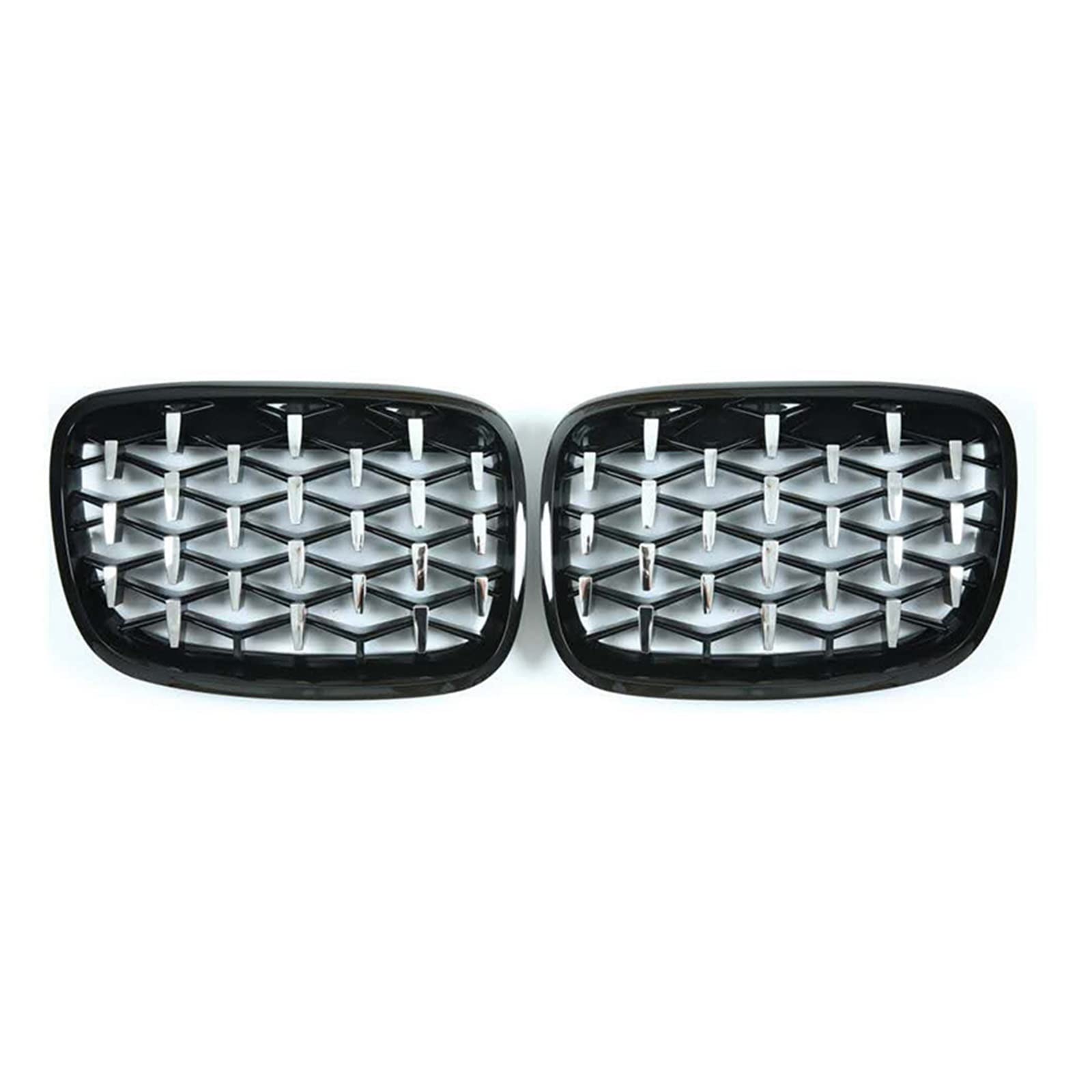 1 Paar Auto Front Nierengrill Stoßstange Für 2er F45 228i 220i 235i 2013 2014 2015 2016 2018 Diamond Star Style Grill Kühlergitter Auto Kühlergrill Frontgrill(Silver and Black) von Bpjikxf