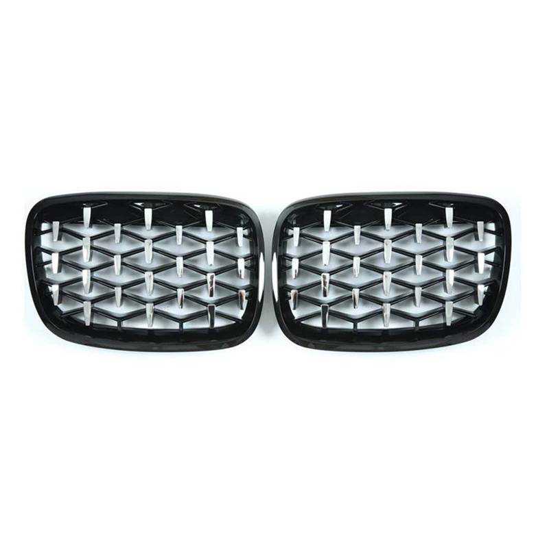 1 Paar Auto Front Nierengrill Stoßstange Für 2er F45 228i 220i 235i 2013 2014 2015 2016 2018 Diamond Star Style Grill Kühlergitter Auto Kühlergrill Frontgrill(Silver and Black) von Bpjikxf