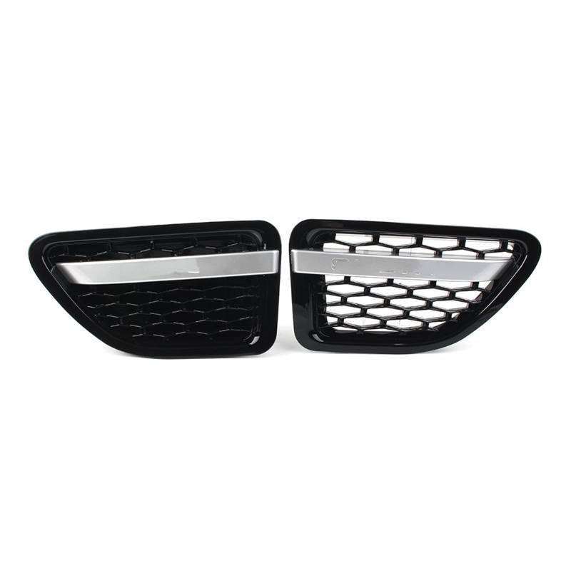2 STÜCKE Vorderseite Kotflügel Air Vent Grille ABS Grill Für Land Für Rover L320 Für Range Für Rover Sport 2005 2006 2007 2008 2009 Auto Styling Kühlergitter Auto Kühlergrill Frontgrill(Black black si von Bpjikxf
