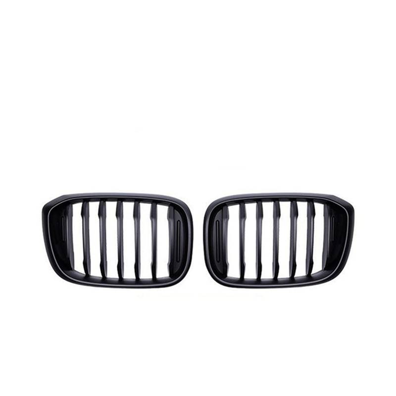 2 Stücke Für X3 G01 X4 G02 2018 2019 2020 Auto Front Hood Nierengrill Grill Mesh Glänzend Schwarz Racing Grills Frontgrill Kühlergitter Auto Kühlergrill Frontgrill(1 Line Matte Black) von Bpjikxf
