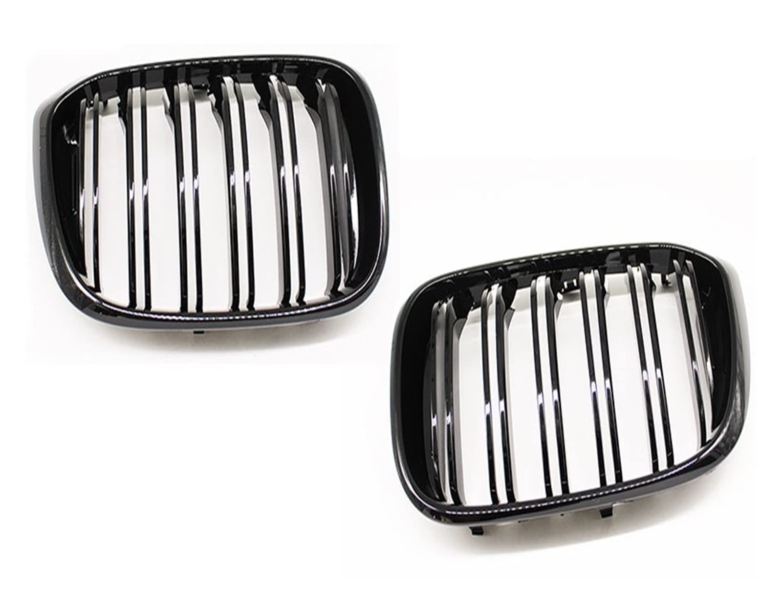 2 Stücke Für X3 G01 X4 G02 2018 2019 2020 Auto Front Hood Nierengrill Grill Mesh Glänzend Schwarz Racing Grills Frontgrill Kühlergitter Auto Kühlergrill Frontgrill(2 Line Gloss Black) von Bpjikxf