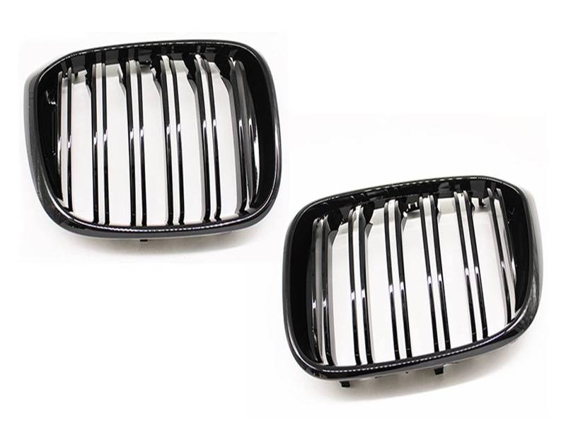 2 Stücke Für X3 G01 X4 G02 2018 2019 2020 Auto Front Hood Nierengrill Grill Mesh Glänzend Schwarz Racing Grills Frontgrill Kühlergitter Auto Kühlergrill Frontgrill(2 Line Gloss Black) von Bpjikxf