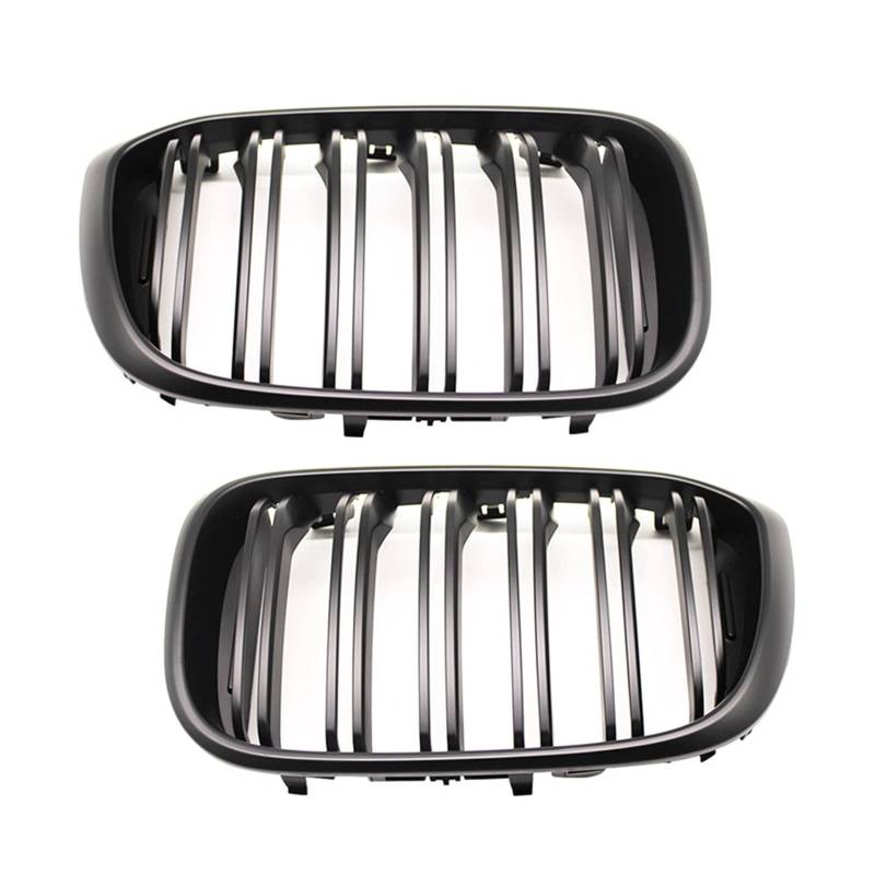 2 Stücke Für X3 G01 X4 G02 2018 2019 2020 Auto Front Hood Nierengrill Grill Mesh Glänzend Schwarz Racing Grills Frontgrill Kühlergitter Auto Kühlergrill Frontgrill(2 Line Matte Black) von Bpjikxf