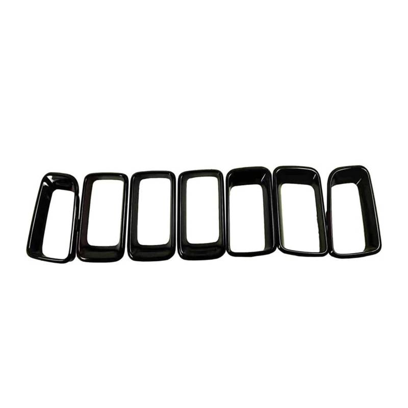 7PCS Kühlergrill Einsätze 1-68109865AA Für Jeep Für Kompass 2011-2016 2015 2014 2013 2012 68109865AA Kühlergitter Auto Kühlergrill Frontgrill(Baking Finish Black) von Bpjikxf