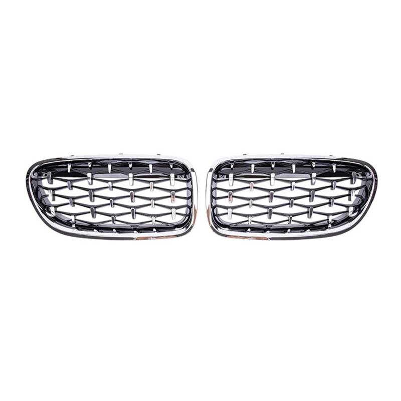 Auto Front Nieren Stoßstange Grill Gitter Diamant Stil Racing Grille Für 5 Series F10 F11 F18 520 523 525 530i M5 2010-2013 2014 2015 2016 2017 Kühlergitter Auto Kühlergrill Frontgrill(All Silver) von Bpjikxf