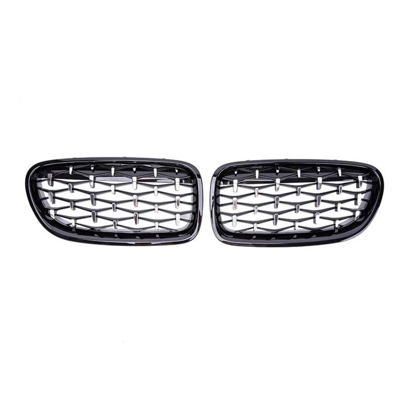 Auto Front Nieren Stoßstange Grill Gitter Diamant Stil Racing Grille Für 5 Series F10 F11 F18 520 523 525 530i M5 2010-2013 2014 2015 2016 2017 Kühlergitter Auto Kühlergrill Frontgrill(Black and Silve von Bpjikxf