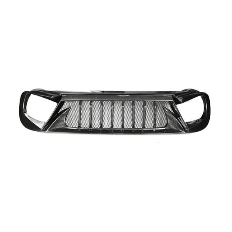 Auto Frontgrill Mittelfeld Styling Oberer Renngrill Für Jeep Für Renegade 2015 2016 2017 2018 2019 2020 2021 Zubehör Kühlergitter Auto Kühlergrill Frontgrill(Carbon Look 19-21) von Bpjikxf