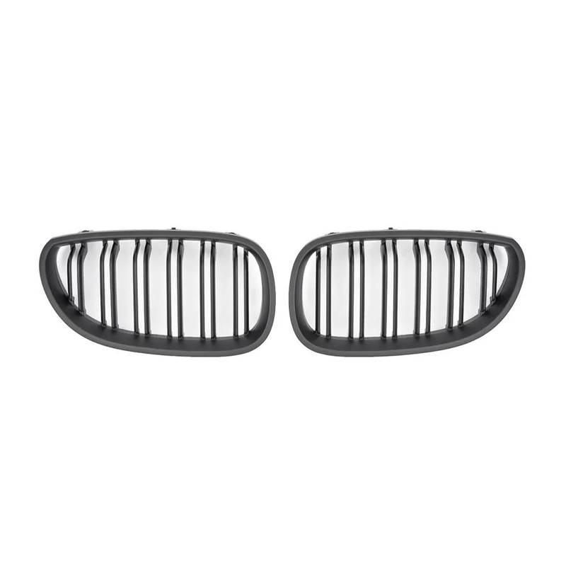 Auto Frontgrill Nieren Racing Grill Gitter Für E60 E61 5 Serie 2003-2009 2004 2005 2006 2007 2008 Auto Doppel Lamellen Glanz Schwarz Kühlergitter Auto Kühlergrill Frontgrill(Matt-schwarz) von Bpjikxf
