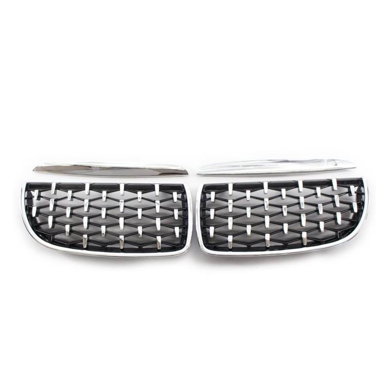 Auto Racing Grill Für E90 E91 318i 320i 325i 3 Serie 2005 2006 2007 2008 2009 2010 2011 2012 Vorne Nieren Gitter Kühlergitter Auto Kühlergrill Frontgrill(All Silver 05) von Bpjikxf