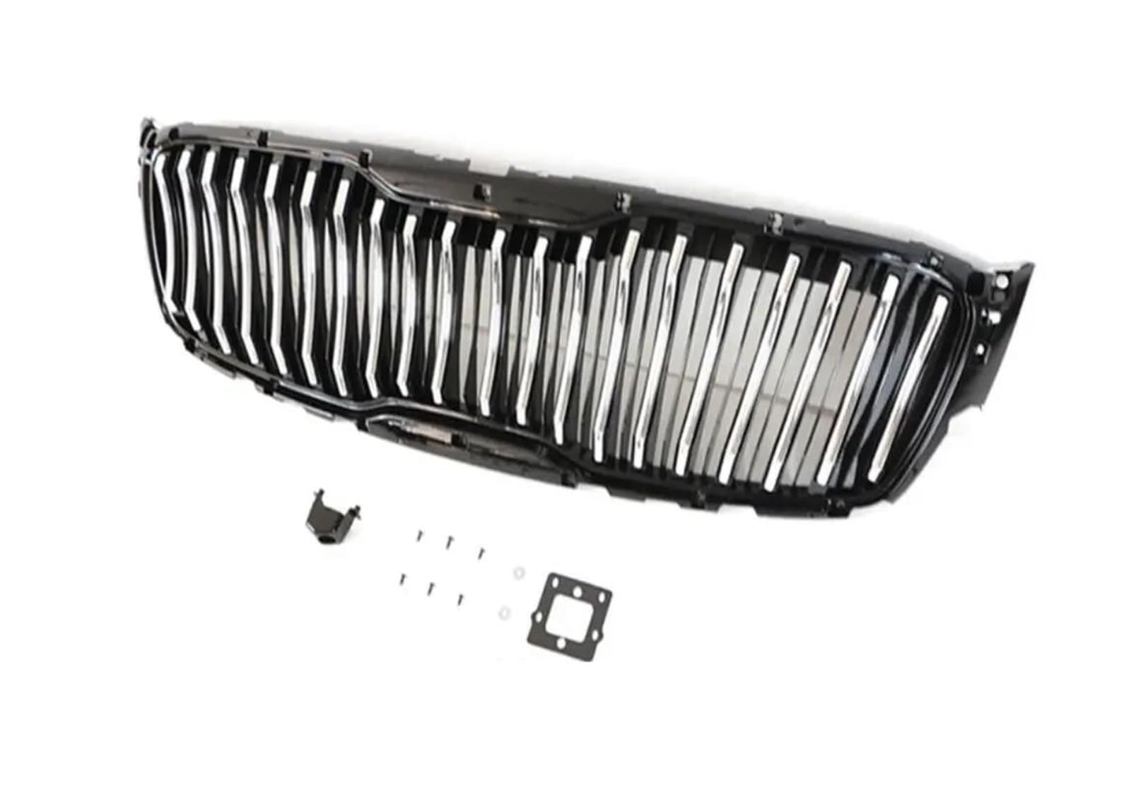 Auto-Styling-Kühlergrill Dekorieren Für Kia Für Sorento 2015 2016 2017 ABS Schwarz/galvanisiert Silber Frontgrill Kühlergrill Rahmenverkleidung Kühlergitter Auto Kühlergrill Frontgrill(Silber) von Bpjikxf