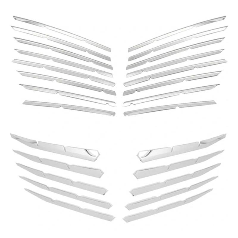 Auto Vorderen Stoßfänger Top Unteren Kühlergrill Trim Teile Zubehör Für Peugeot 3008 GT 2016-2020 5008 Für GT 2017-2020 Edelstahl Kühlergitter Auto Kühlergrill Frontgrill von Bpjikxf