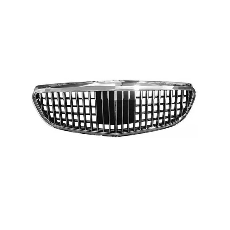 Autogrill Für Maybach Für Benz C-Klasse W205 C180L C200L C260L 2015 2016 2017 2018 Front-Auto-Kühlergrill Body Kit Chrom Silber Kühlergitter Auto Kühlergrill Frontgrill(Silber) von Bpjikxf