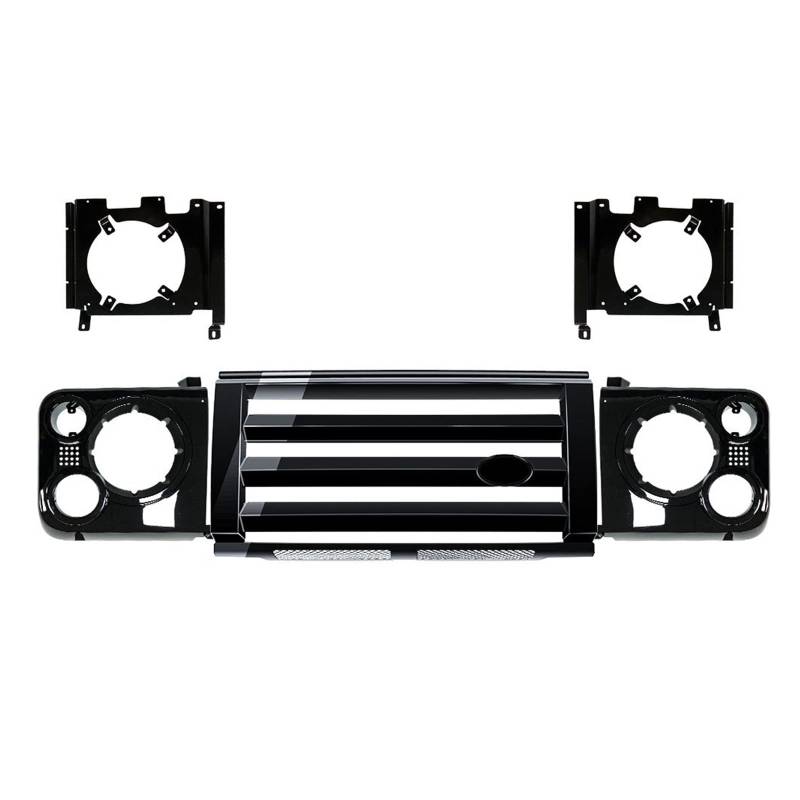 Autoteile Vorne Mitte Für Adventure Edition Style Kühlergrill Für Land Für Rover Für Defender Für SVX ABS Autozubehör Kühlergitter Auto Kühlergrill Frontgrill(Schwarz) von Bpjikxf