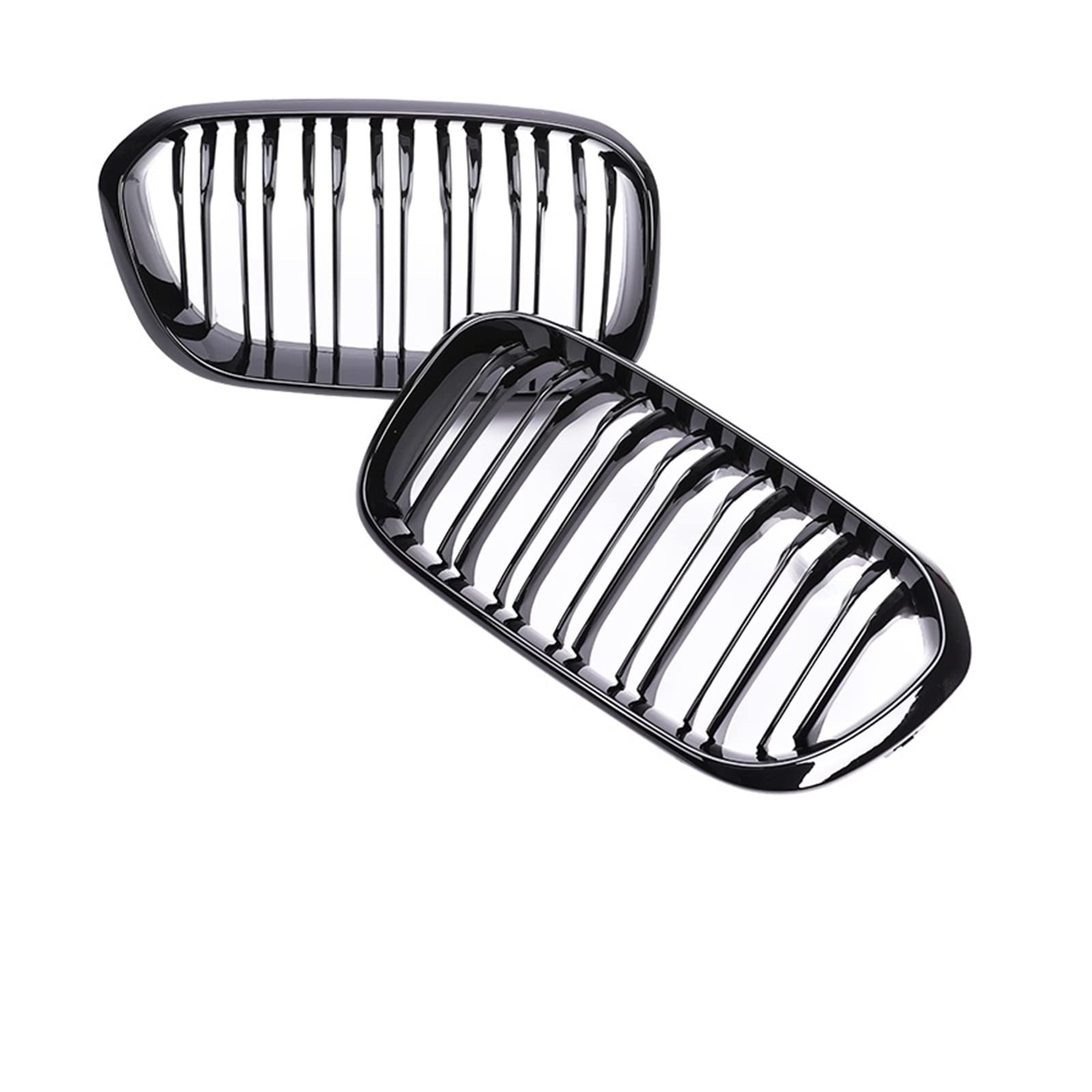 Doppelter 2-Lamellen-Grill Für 1er F20 F21 LCI 120i 2016 2017 2018 2019 Frontstoßstangen-Nierengrill Mattschwarzes Autozubehör Kühlergitter Auto Kühlergrill Frontgrill(Dual Gloss Black) von Bpjikxf