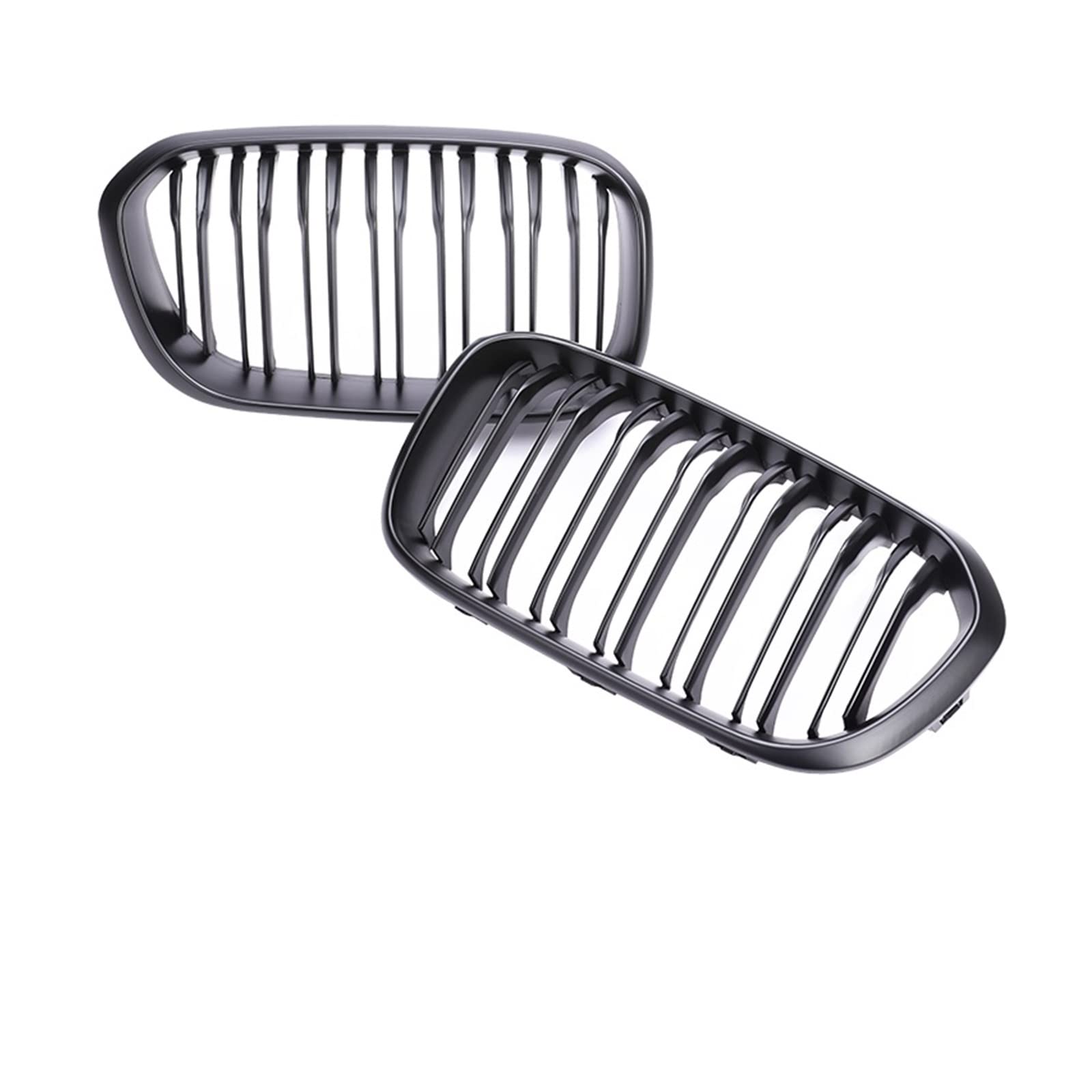 Doppelter 2-Lamellen-Grill Für 1er F20 F21 LCI 120i 2016 2017 2018 2019 Frontstoßstangen-Nierengrill Mattschwarzes Autozubehör Kühlergitter Auto Kühlergrill Frontgrill(Dual Matte Black) von Bpjikxf