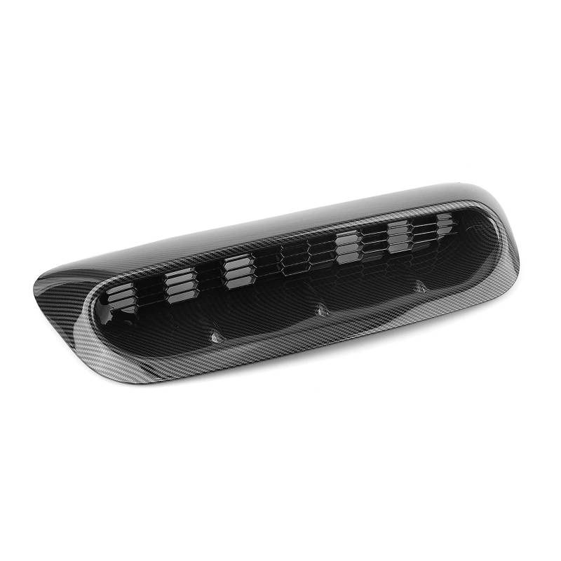 Front Air Hood Vent Scoop Trim Für Mini Für Cooper S R56 R55 R57 R58 R59 2007-2014 Motorhaube Abdeckung Carbon Faser Look/Glanz Schwarz Kühlergitter Auto Kühlergrill Frontgrill(Kohlefaser-Optik) von Bpjikxf
