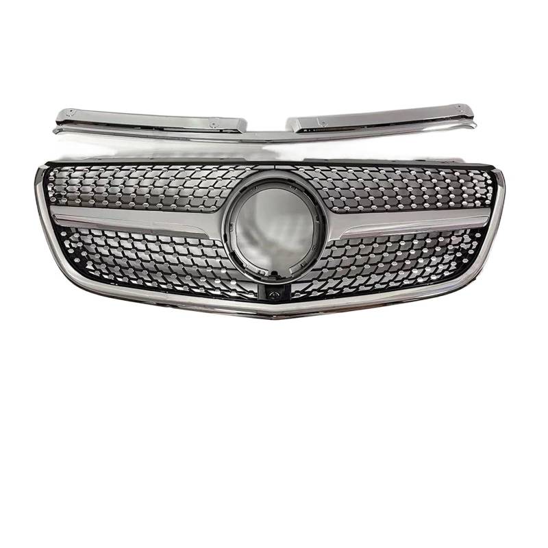 Front Kühlergrill Einlass Grill Für Benz Für Vito W447 2015 2016 2017 2018 2019 2020 2021 2022-2023 Zubehör Mitte Mesh Grid Kühlergitter Auto Kühlergrill Frontgrill(2020-2023 D Silvery) von Bpjikxf
