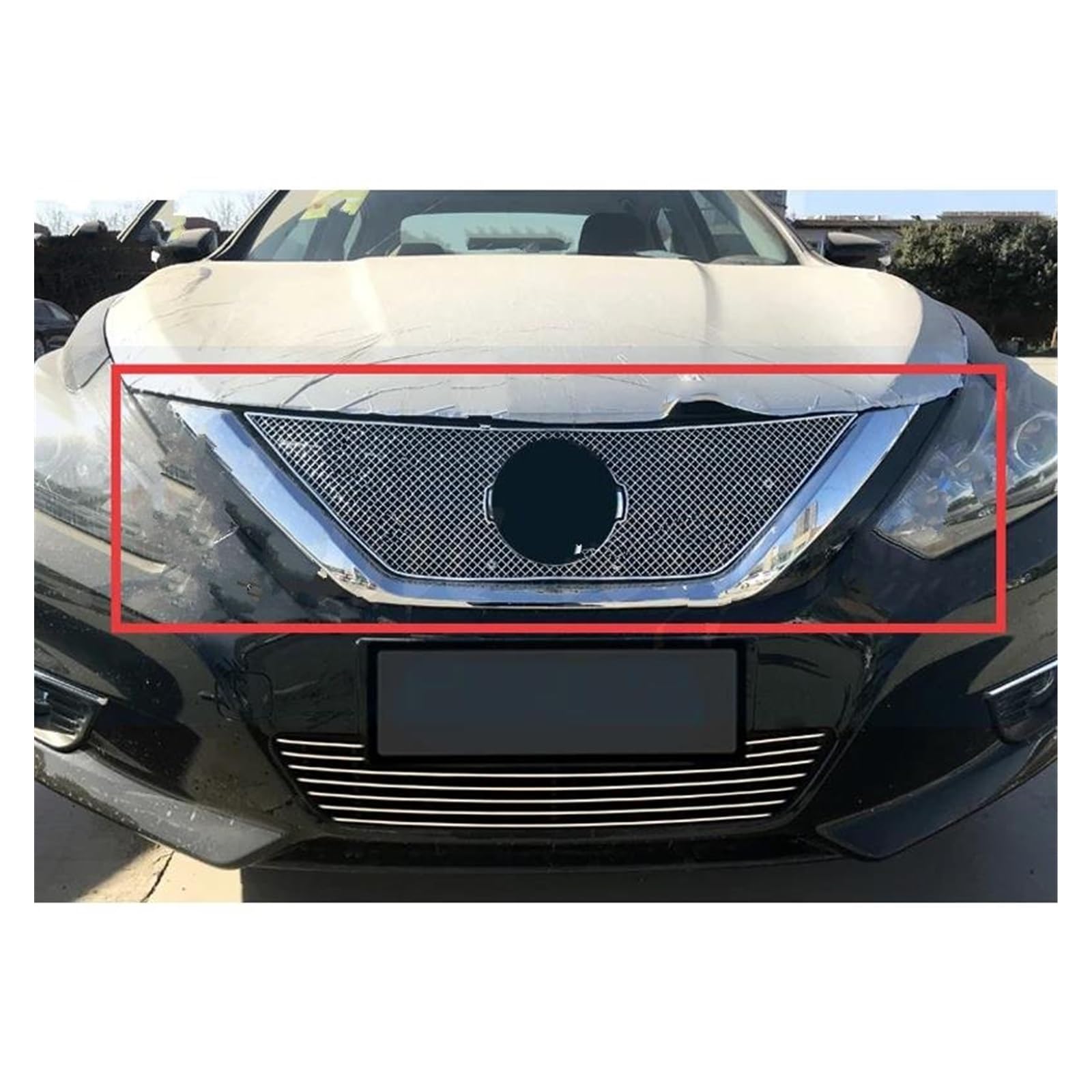 Front Lower Grill Grille Abdeckung Borte Metall Refit Racing Grill Waben Mesh Für Nissan Für Altima Für Teana 2016 2017 2018 Edelstahl Kühlergitter Auto Kühlergrill Frontgrill(B) von Bpjikxf
