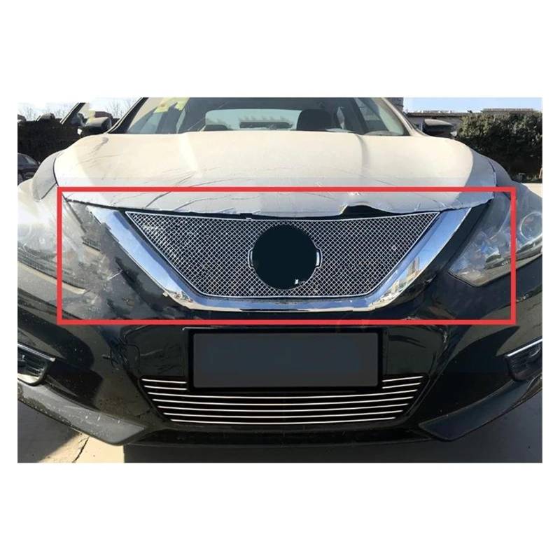 Front Lower Grill Grille Abdeckung Borte Metall Refit Racing Grill Waben Mesh Für Nissan Für Altima Für Teana 2016 2017 2018 Edelstahl Kühlergitter Auto Kühlergrill Frontgrill(B) von Bpjikxf