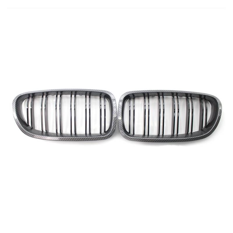 Für 5 Series F10 F11 520d 530d 540i 528i 535i M5 2010 2011 2012 2013 2014 2015 2016 2017 Frontstoßstangengrill Kühlergrill Breiter Nierengrill Kühlergitter Auto Kühlergrill Frontgrill(Kohlefaser-Optik von Bpjikxf