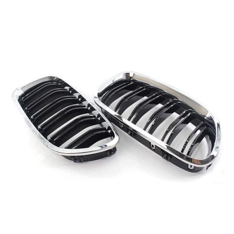 Für 5 Series F10 F11 F18 2010 2011 2012 2013 2014 2015 2016 2017 Chromgitter Auto Frontniere Kühlergrill Dual Lamellengitter Kühlergitter Auto Kühlergrill Frontgrill von Bpjikxf
