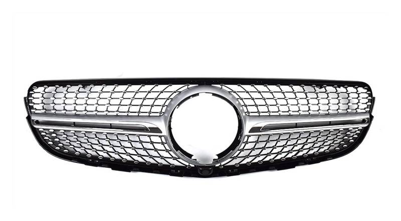 Für AMG Line Trim Für Benz Für GLC X253 C253 2015 2016 2017 2018 2019 Frontgrill Racing Stoßfänger Grill Einlass Mesh Kühlergitter Auto Kühlergrill Frontgrill(Diamond Silvery) von Bpjikxf
