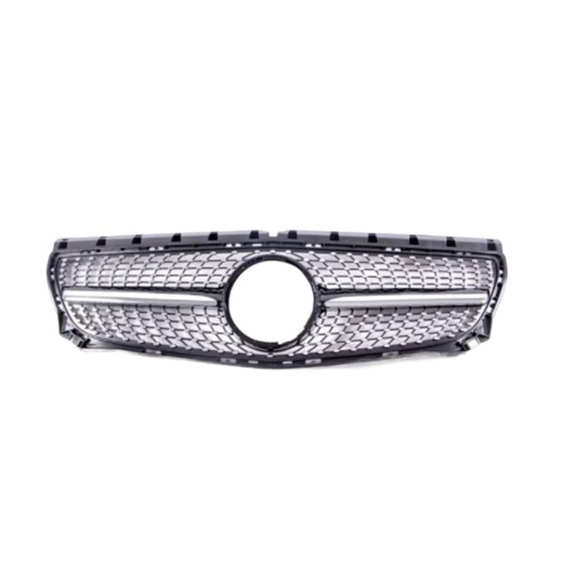 Für B-Klasse W246 2012 2013 2014 2015 2016 2017 2018 2019 B180 B200 B250 B220 Diamond GT Grille Schwarz Silber Frontstoßstangengrill Kühlergitter Auto Kühlergrill Frontgrill(DAMIOND Black 12-14) von Bpjikxf