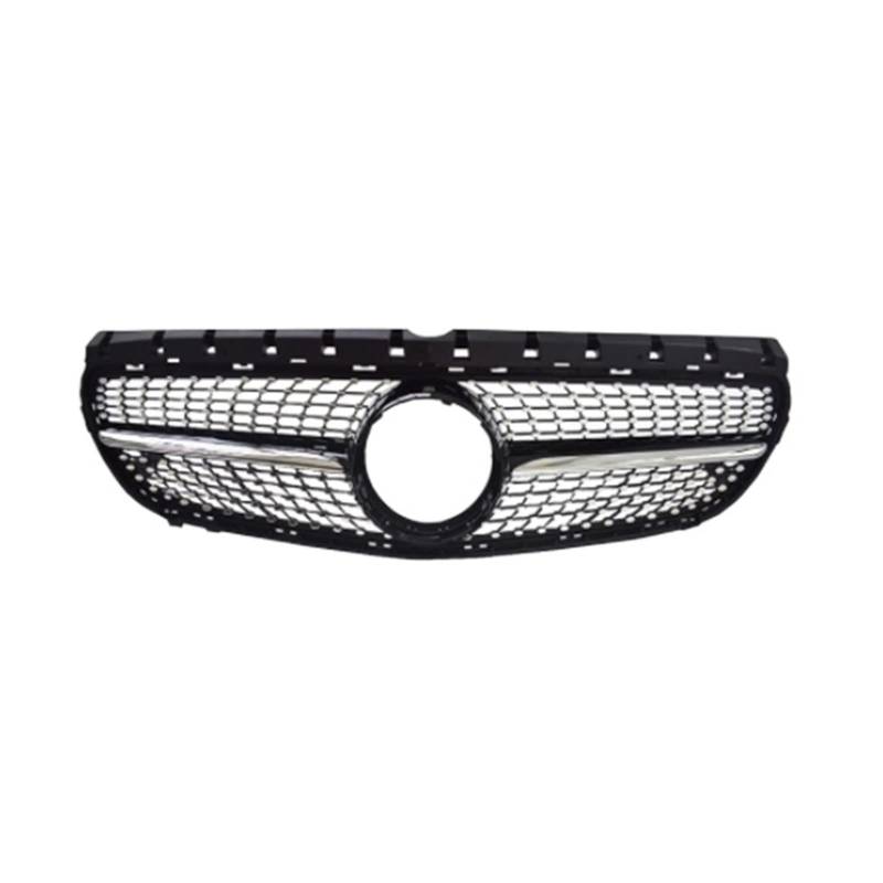 Für B-Klasse W246 2012 2013 2014 2015 2016 2017 2018 2019 B180 B200 B250 B220 Diamond GT Grille Schwarz Silber Frontstoßstangengrill Kühlergitter Auto Kühlergrill Frontgrill(DAMIOND Black 15-19) von Bpjikxf