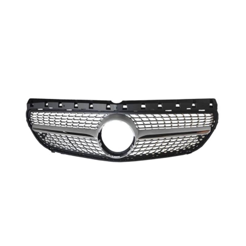 Für B-Klasse W246 2012 2013 2014 2015 2016 2017 2018 2019 B180 B200 B250 B220 Diamond GT Grille Schwarz Silber Frontstoßstangengrill Kühlergitter Auto Kühlergrill Frontgrill(DAMIOND Silver 15-19) von Bpjikxf