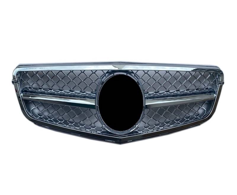 Für Benz C-Klasse W204 C180 C200 C300 C350 2008 2009 2010 2011 2012 2013 2014 Racing Stoßstangengrill GT Diamant Für AMG C63 Stil Auto Kühlergrill Kühlergitter Auto Kühlergrill Frontgrill(Silber) von Bpjikxf