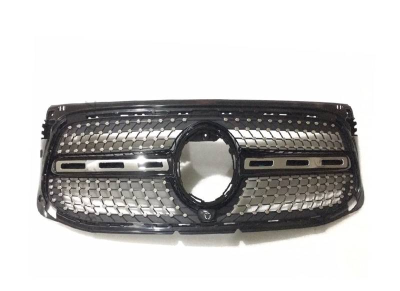 Für Benz Für GLB X247 W247 2019 2020 2021 2022 220 250 Für AMG Line GT Diamond Style Tuning Hood Mesh Frontstoßstangengrill Racing Grill Kühlergitter Auto Kühlergrill Frontgrill(Sport Diamond Black) von Bpjikxf