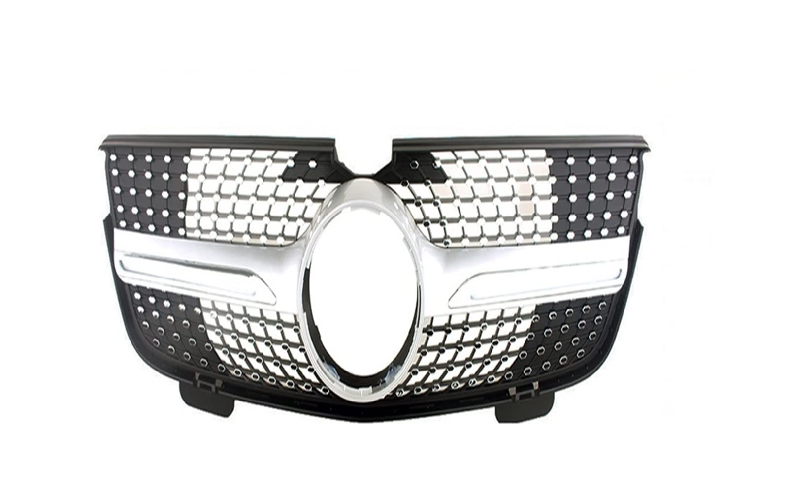 Für Benz GL-Klasse X164 2007 2008 2009 2010 2011 2012 Auto Vorderen Stoßfänger Racing Grill Billet Grille Abdeckung Kühlergitter Auto Kühlergrill Frontgrill(2007-2009 Two Fins-4) von Bpjikxf