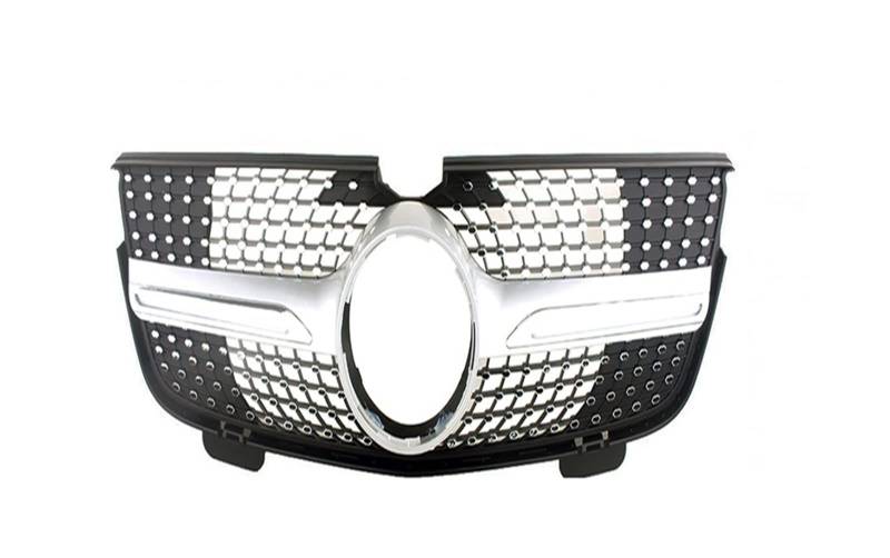 Für Benz GL-Klasse X164 2007 2008 2009 2010 2011 2012 Auto Vorderen Stoßfänger Racing Grill Billet Grille Abdeckung Kühlergitter Auto Kühlergrill Frontgrill(2007-2009 Two Fins-4) von Bpjikxf