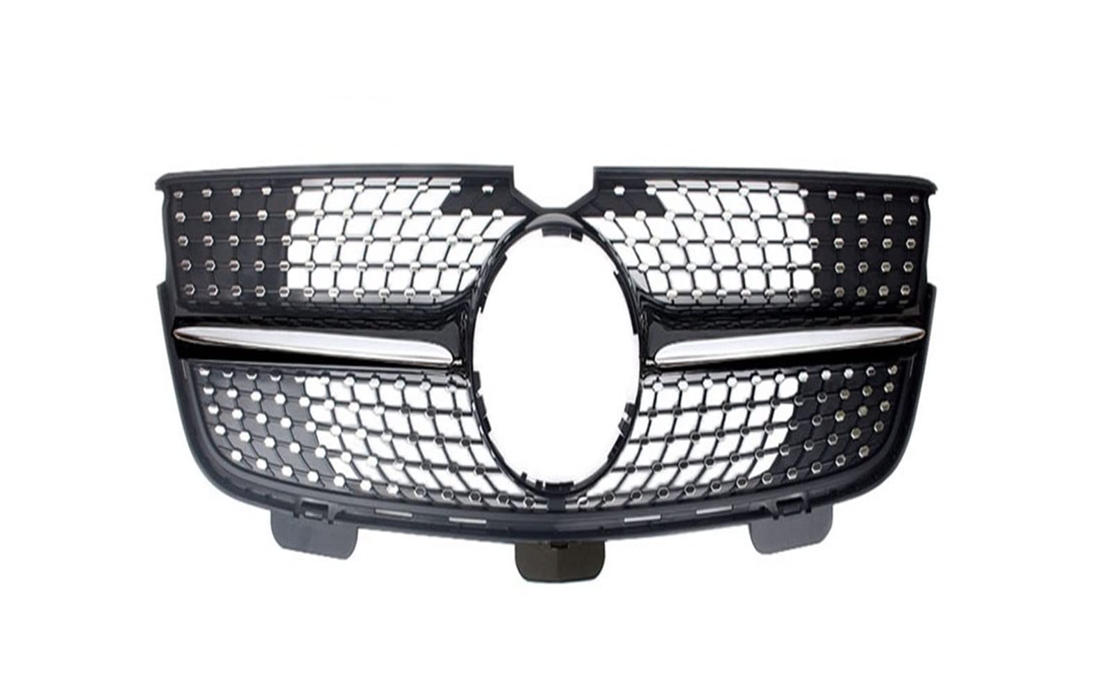 Für Benz GL-Klasse X164 2007 2008 2009 2010 2011 2012 Auto Vorderen Stoßfänger Racing Grill Billet Grille Abdeckung Kühlergitter Auto Kühlergrill Frontgrill(2010-2012 Two Fins-1) von Bpjikxf