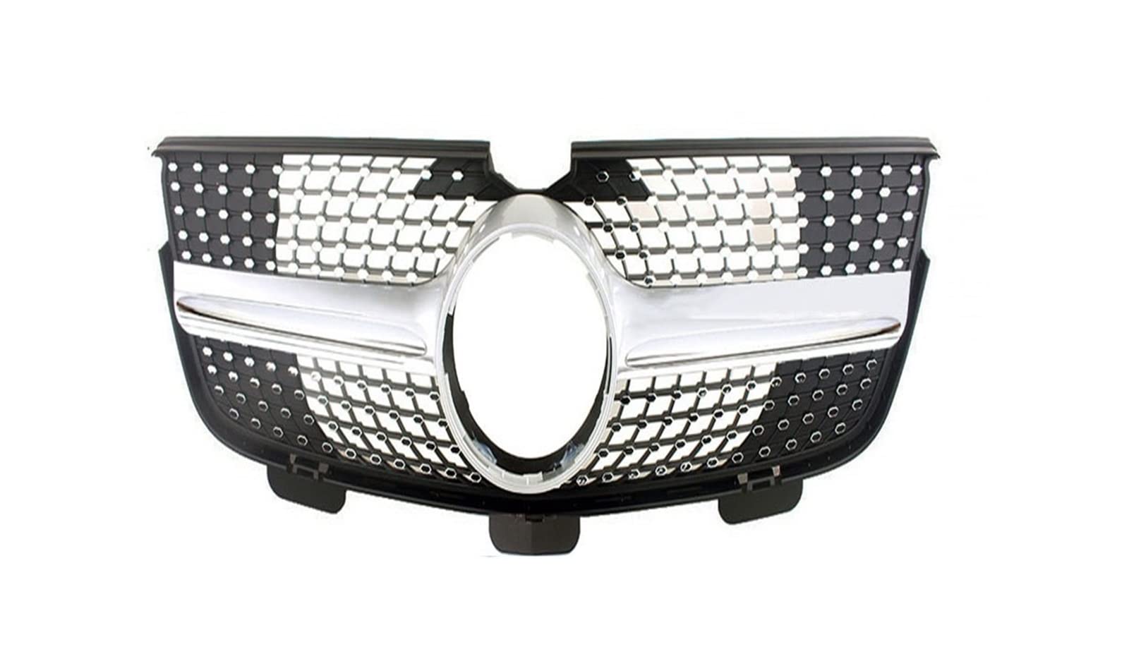 Für Benz GL-Klasse X164 2007 2008 2009 2010 2011 2012 Auto Vorderen Stoßfänger Racing Grill Billet Grille Abdeckung Kühlergitter Auto Kühlergrill Frontgrill(2010-2012 Two Fins-4) von Bpjikxf