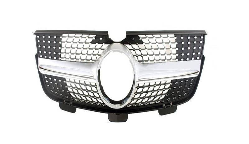 Für Benz GL-Klasse X164 2007 2008 2009 2010 2011 2012 Auto Vorderen Stoßfänger Racing Grill Billet Grille Abdeckung Kühlergitter Auto Kühlergrill Frontgrill(2010-2012 Two Fins-4) von Bpjikxf