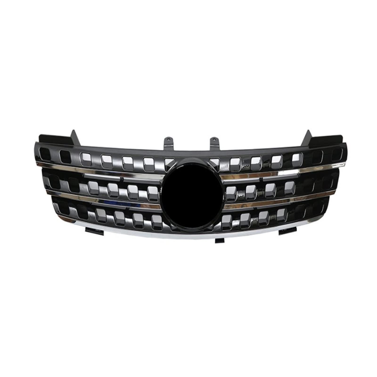 Für Benz ML-Klasse W164 ML350 ML320 ML550 2005 2006 2007 2008 (mit Emblem) Auto Frontstoßstangengrill Oberer Renngrill Kühlergitter Auto Kühlergrill Frontgrill(Schwarz) von Bpjikxf